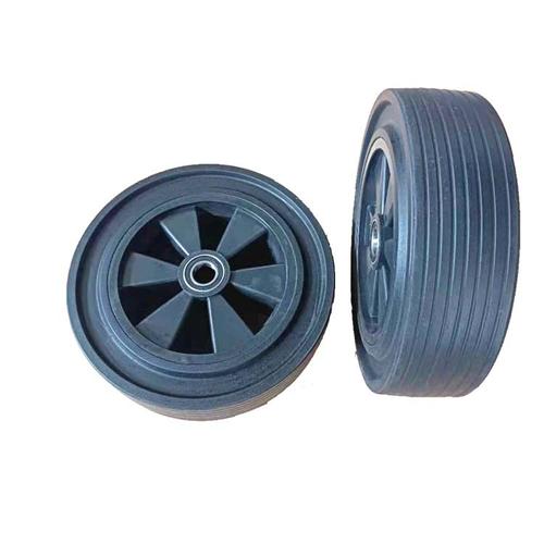 青岛生产 重型橡胶实心轮 300mm粉胶轮 12英寸塑料轮毂轮胎